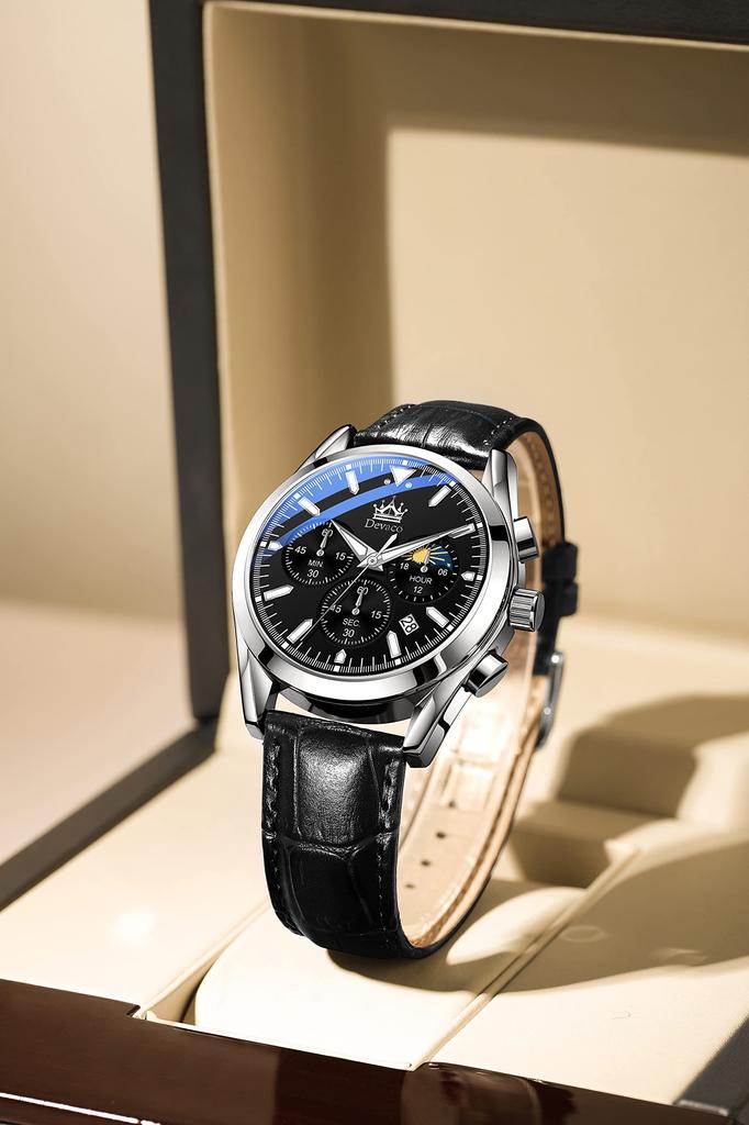 Herrenarmbanduhr, Herren-Businessuhr, Armbanduhr, Lederband, Herrenmode, wasserdicht, Kalenderanzeige, leuchtende Herrenuhr, bestes Männergeschenk