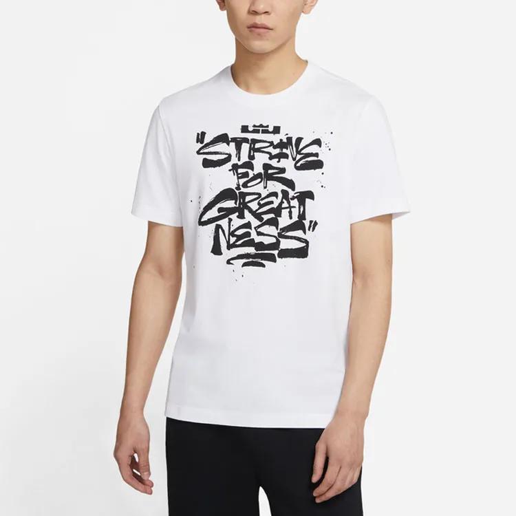 Nike T Shirts Men's White Crew Neck Moderate (Unisex) T-Shirts DD0786 100