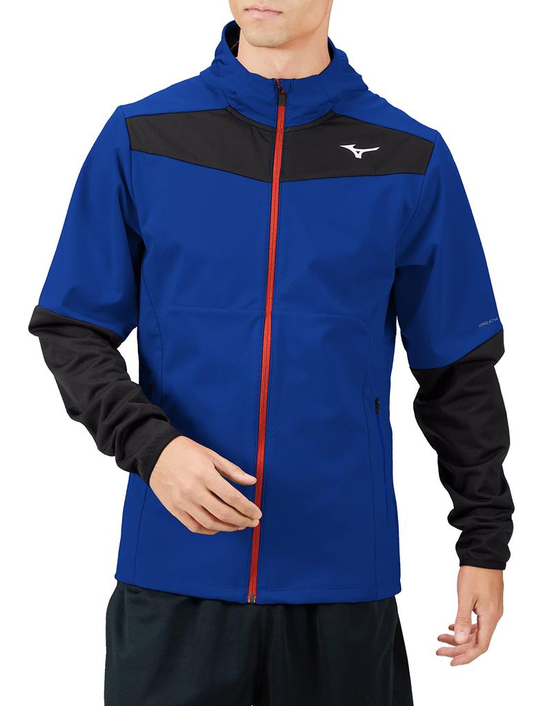 Mizuno J2ME2570 Thermal Charge Sodalite Running Wear Men's Jacket, Reflective, Blue, S,