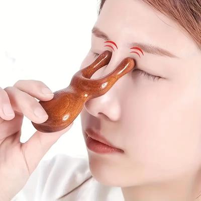 1 adet Altın Sandal Ağacı Masaj Tarağı Burun Göz Akupunktur Noktası Masaj Aleti Rinit Rahatlatır Kan Dolaşımını Destekler Reçine Guasha Kazıma Aletleri