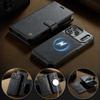 Detachable Flip Magnetic Leather Phone Wallet Case Book With Stand For Magsafe iPhone 17 16 15 12 Pro Max Samsung S25 Plus S24 Ultra Card Holder Cover
