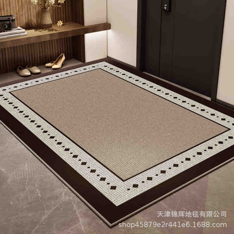 New Chinese-Style Entrance Door Porch Ring Fleece Floor Mat, Advanced Sense Of Door Entry, Dirt-Resistant And Easy To Take Care Of