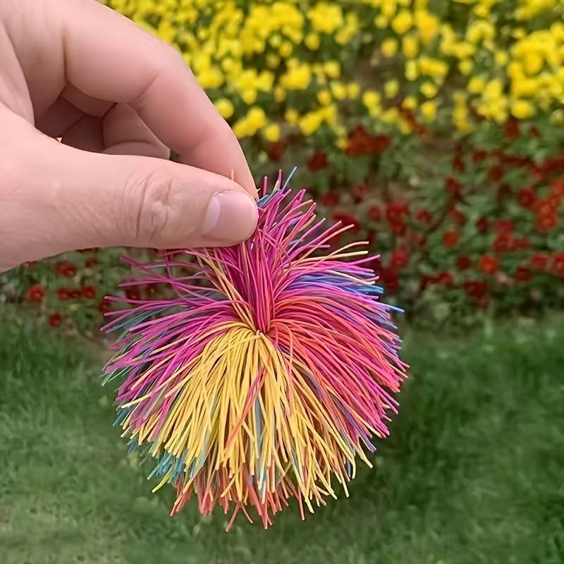 Regenbogen Silikon Pompon Ball Kinder Sensorisches Spielzeug