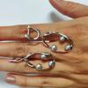Silver Earrings with Natural Pearls (2128762)