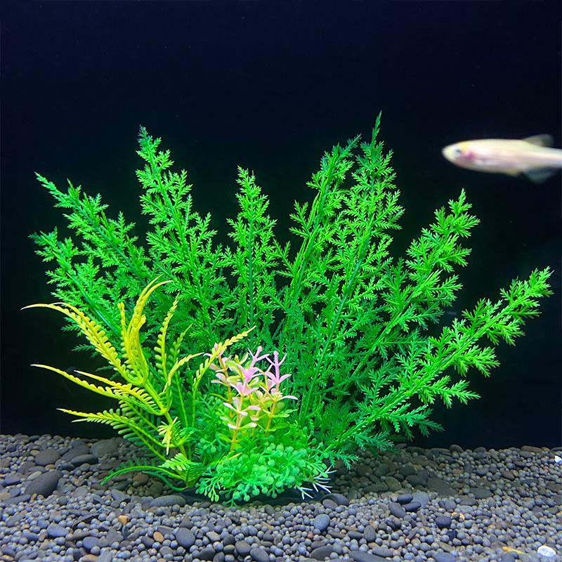 Fish Tank Decorations: Artificial Aquarium Plants and Plastic Water Grass