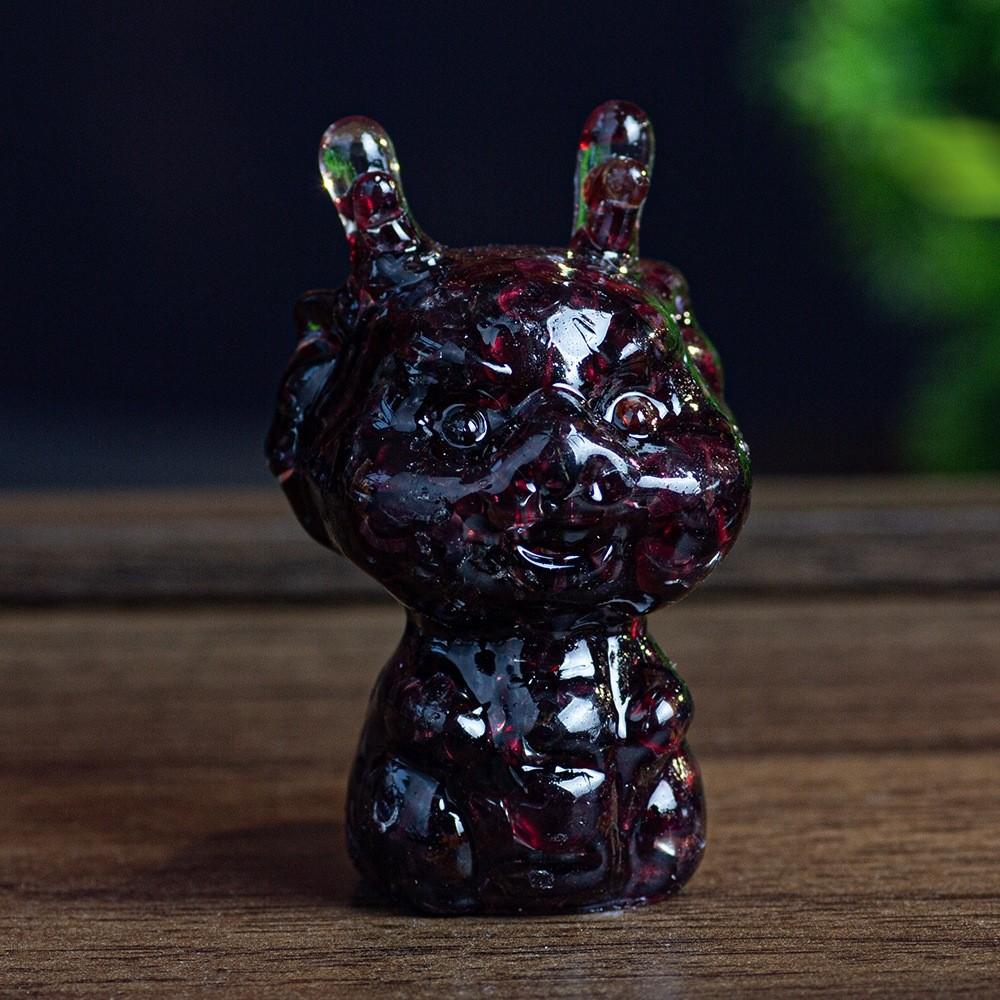Crystal Resin Animal Figurine With Colorful Shells For Home Decor And Gift Giving