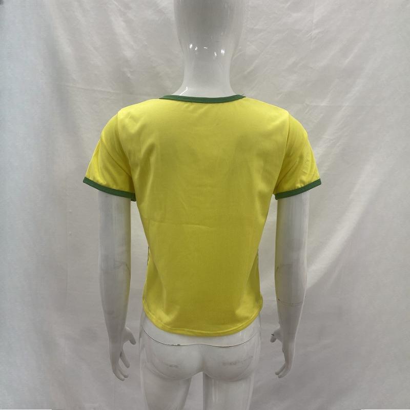 Summer letter embroidery niche pattern short sleeved T-shirt