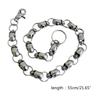 Biker-Decor Skull Wallet Chain with Hook Snap Closure Punk Skull Trouser Chain Hip-hop Cool Style Pant Chain Ornament