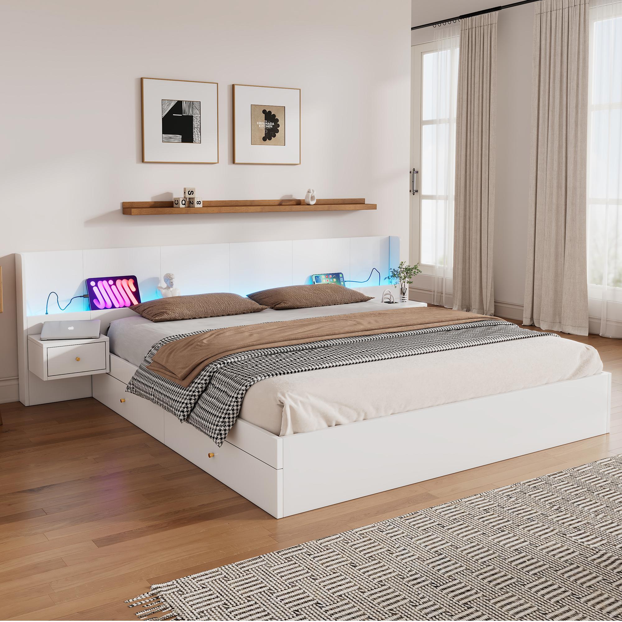 Double bed 180*200cm, with USB port