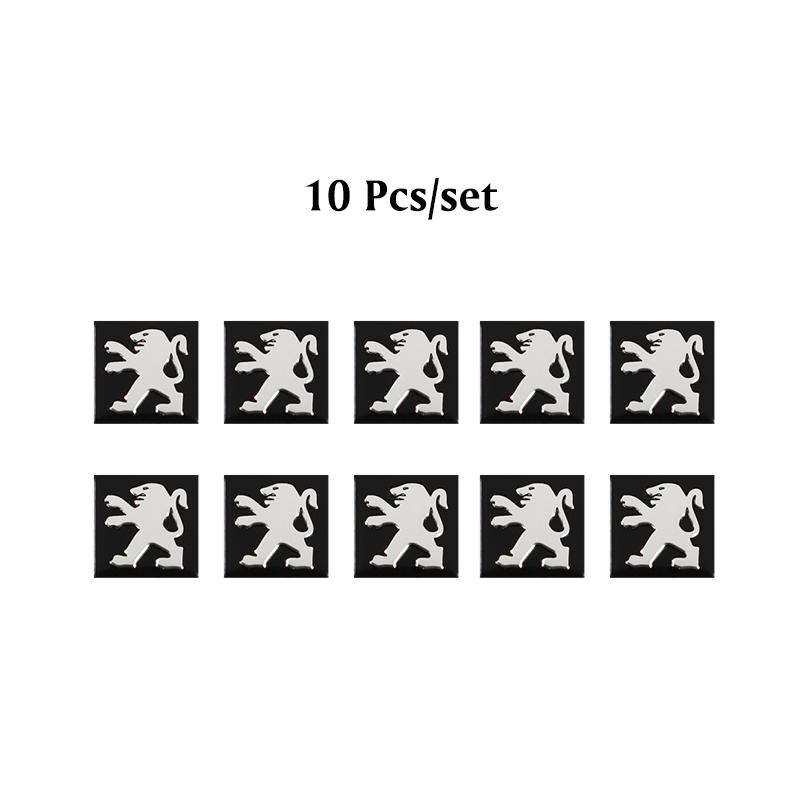 Car Remote Key Sticker Aluminum Emblem Decoration Decal For Peugeot 5008 408O 308 Landtrek 208 2008 3008 Rifter 508 301 108 608