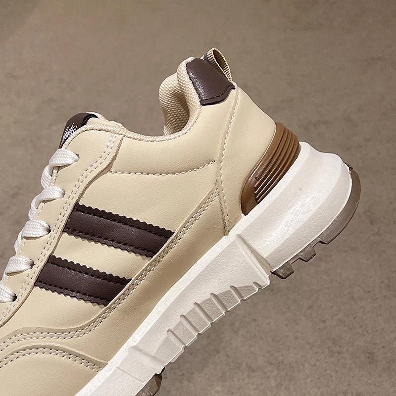 Luxury Brand Flat Casual Shoes Women's Leather Shoes Letter Printed Breathable Comfortable Fashion Breathable Running Footwear