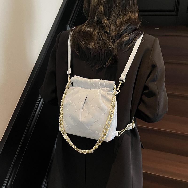 2025 spring and summer new fashion classic rhombus chain bag high-end single shoulder underarm bag double shoulder crossbody bucket bag