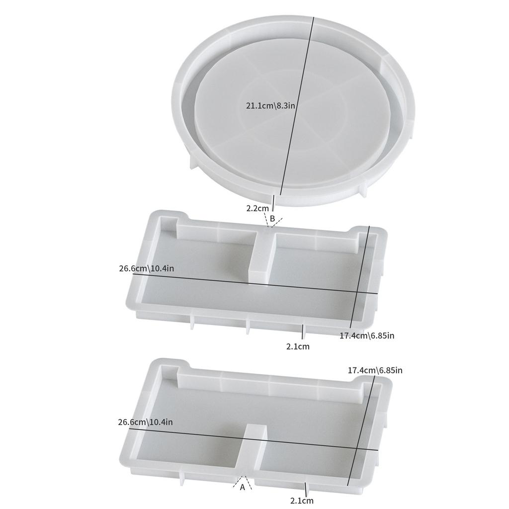 Flexible Silicone Round Plate Tray Accessory for Weddings Parties Supplies and Festive Celebrations Easy To Clean