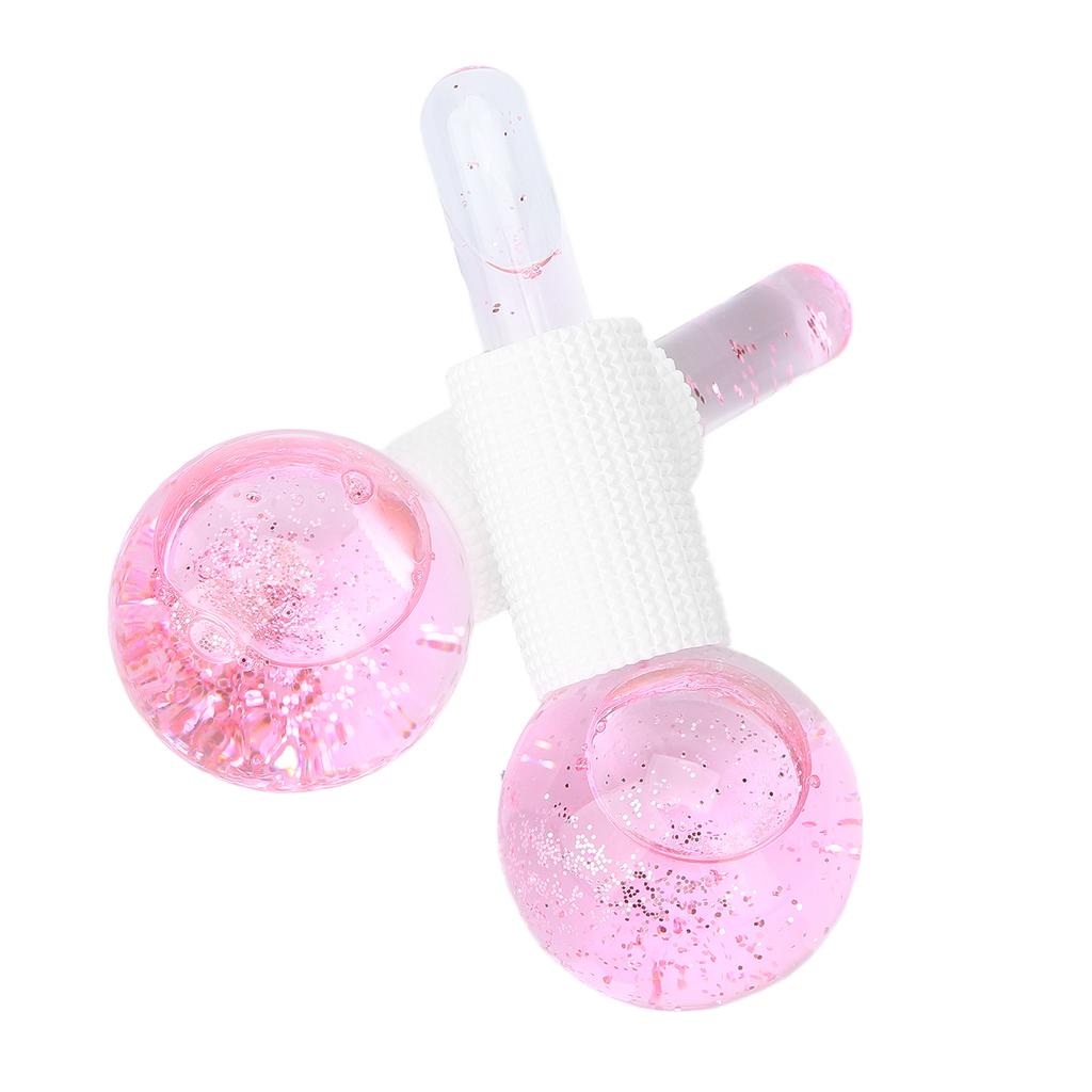 2pcs Cold Ice Globes Skin Massagers Globes Facial Ice Beauty Ball Glass Face Roller Balls Reduce Puffiness Massage