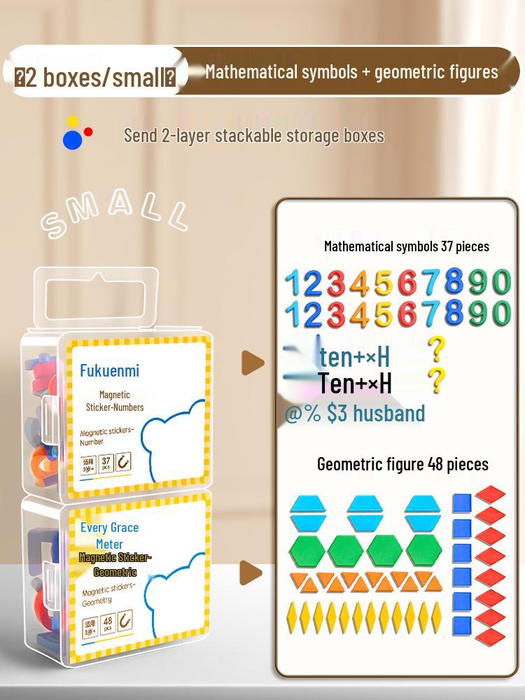 Magnetic Alphabet & Numbers Sticker Set - 26 Pieces for Blackboard & Whiteboard