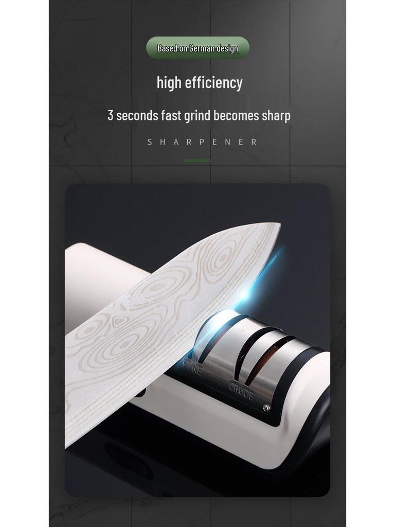 Rechargeable Multifunctional Electric Knife Sharpener for Home Kitchen