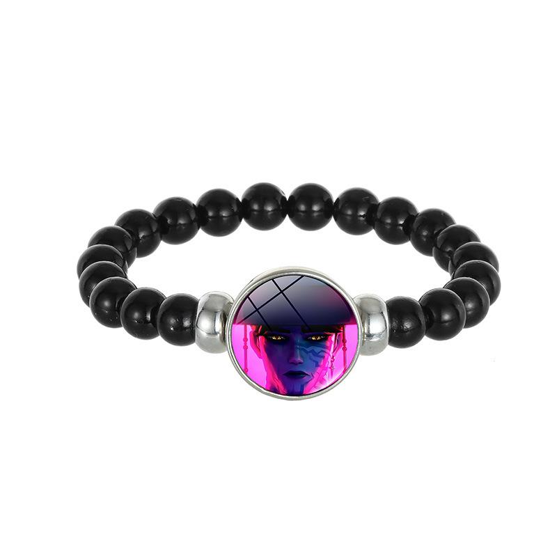 Demon Hunters Saja Boy Beaded Bracelet, Lumi Zoe Mira Black Bead Jewelry