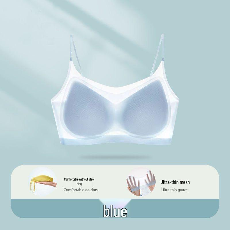 

Ultrathin Mesh Ice Silk Seamless Camisole Bra - Breathable, Anti-Sagging, with Beautiful Back Design 4XL