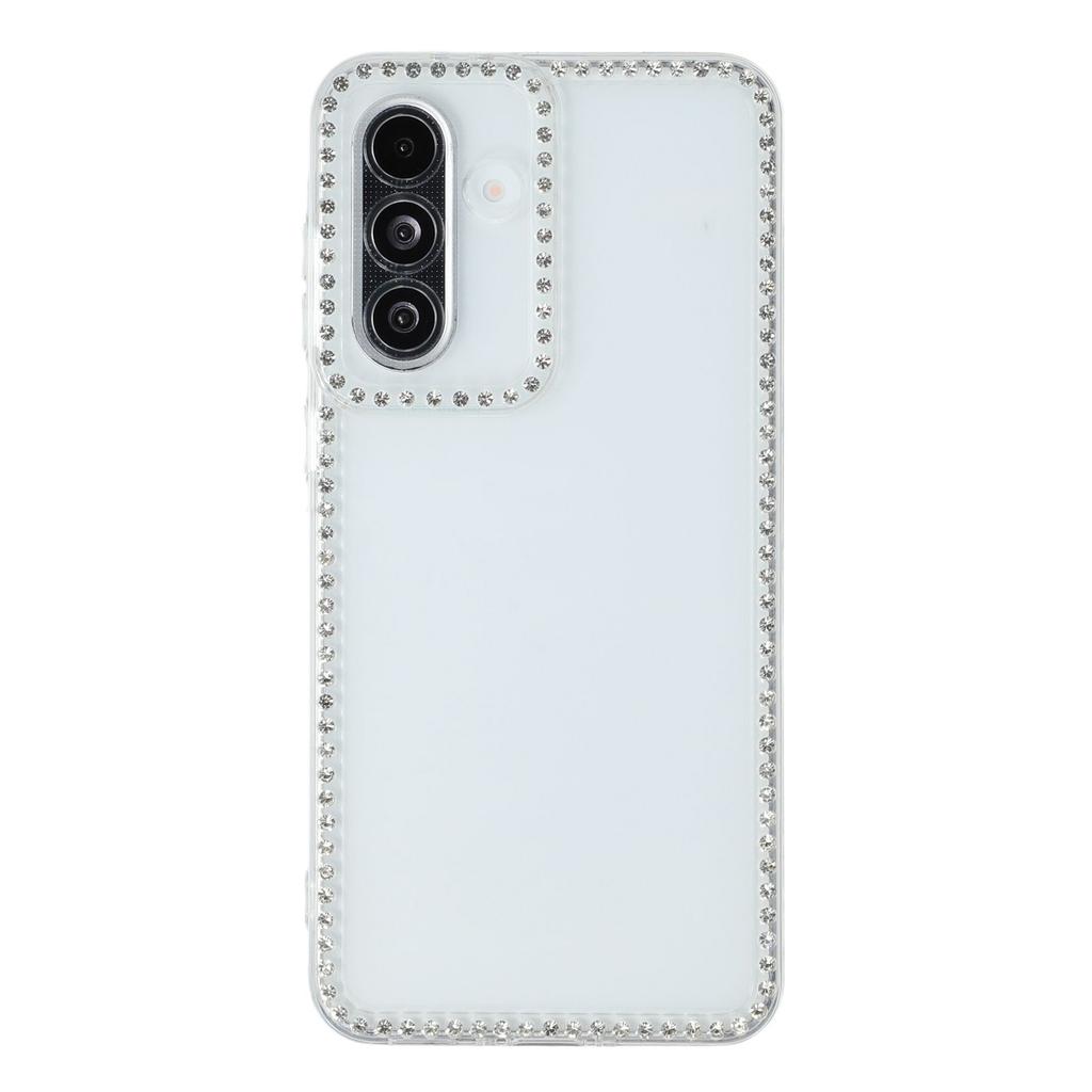 For Samsung Galaxy A36 5G TPU Case Rhinestone Decor Clear Phone Back Cover,Precise Cutout