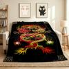 Chinese Dragon Flannel Blanket Throw Blanket Soft Warm Sofa Bed Camping home Decor Unique Christmas Gift C926635