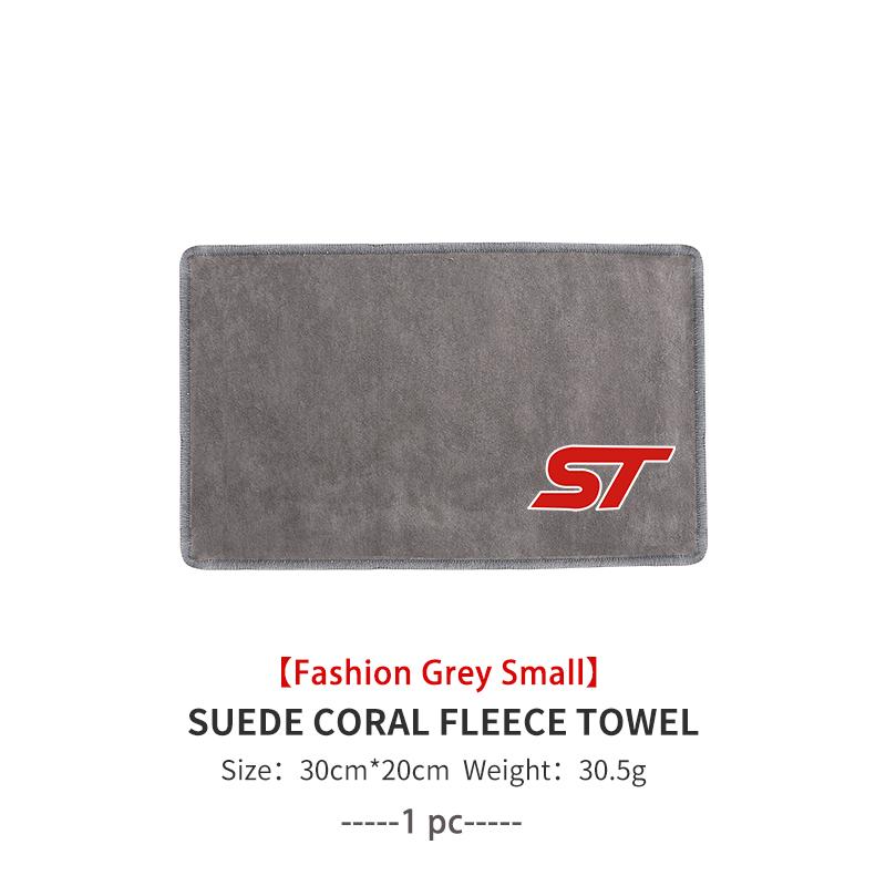Coral Car Wash Cloth Microfiber Towel Car Cleaning Drying Cloth For Ford ST Racing Performance Focus Mk2 Mk3 MK4 Fiesta Ranger