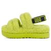Fluff Shearling Fuzzy Slippers Women's Lime 1120876-KLM