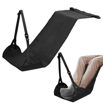 Fußhängematte für Flugzeuge, Länge verstellbar, breite Plattformbasis, Fußstütze, tragbare Hängematte zum Entspannen unter dem Schreibtisch für die Füße im Büro, Reiseutensilien