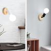 Nordic Vintage Wood Wall Lamp E27 Wood Wall Lamp Loft Style Wood Lamp Lights Bar Cafe Restaurant Home Bedroom Balcony Lighting