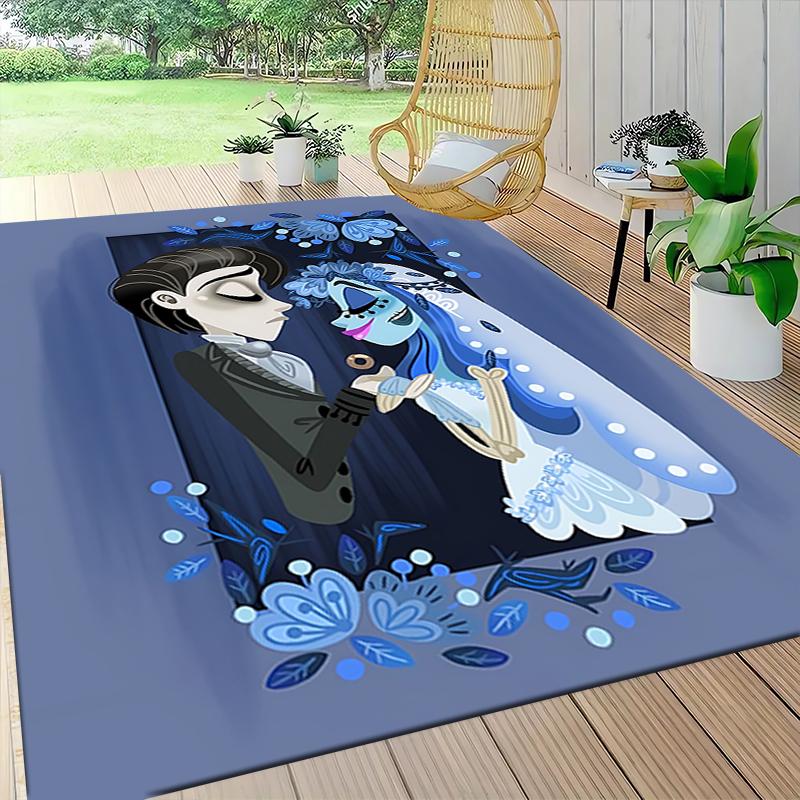 1Pc Blue Spirit Butterflies Carpet Rug Customizable Soft Washable Antislip Home Living Room Sofa Mats Personalized Rug 0917159