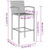 7 Piece Garden Bar Set Grey Poly Rattan