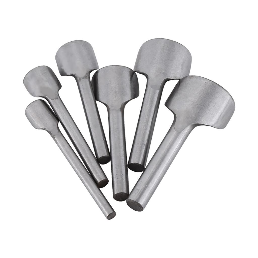 6pcs  Set DIY Leather Carft  Half  Round Punch Belt End Cutter For Home Leather Sewing(15 40mm)