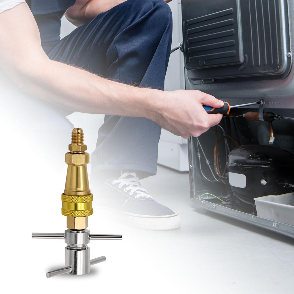 Refrigerator Quick Connector 1/4 Inch Fridge Quick Coupling Metal Quick Connector for Cooling System & High Pressure Washer