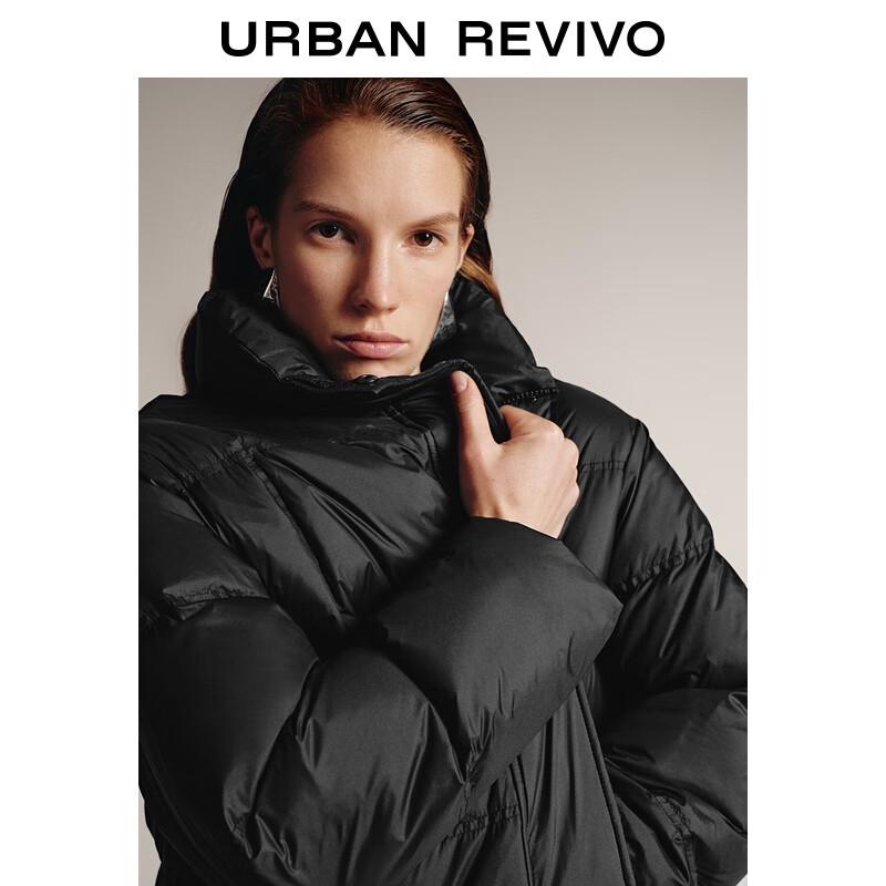 UR 2025 Winter Women's Stand Collar Long Down Jacket