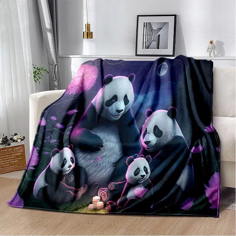 Leuke Dream Panda Animal Cartoon Deken, Zachte Deken voor Thuis Slaapkamer Bed Bank Picknick Reizen Kantoor Rust Deken Kind Size: 75*100cm, Weight: 230 GSM