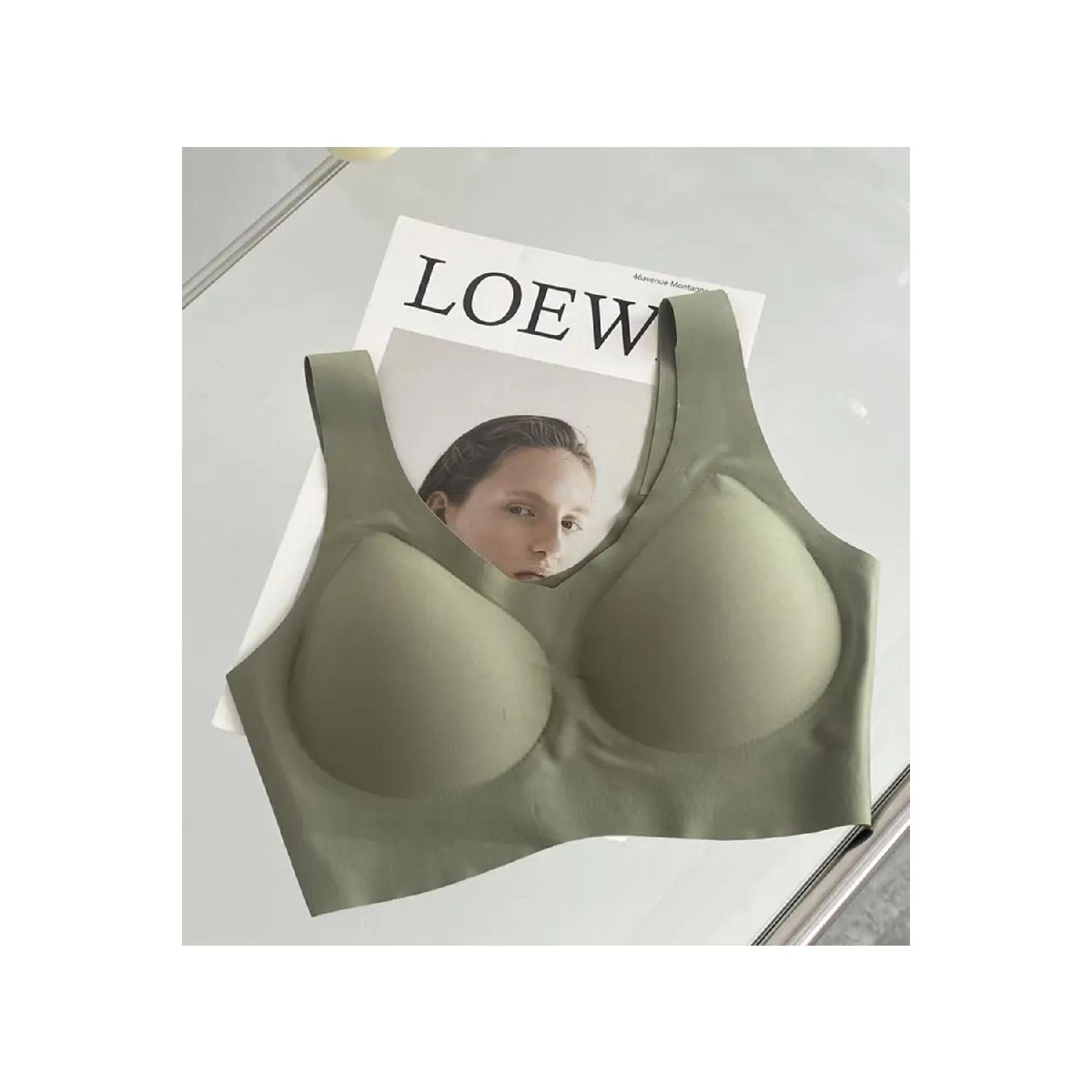 

Laser Seamless Bra Wide Strap Lightweight And Breathable Women s Sports Bra 75 рожевий