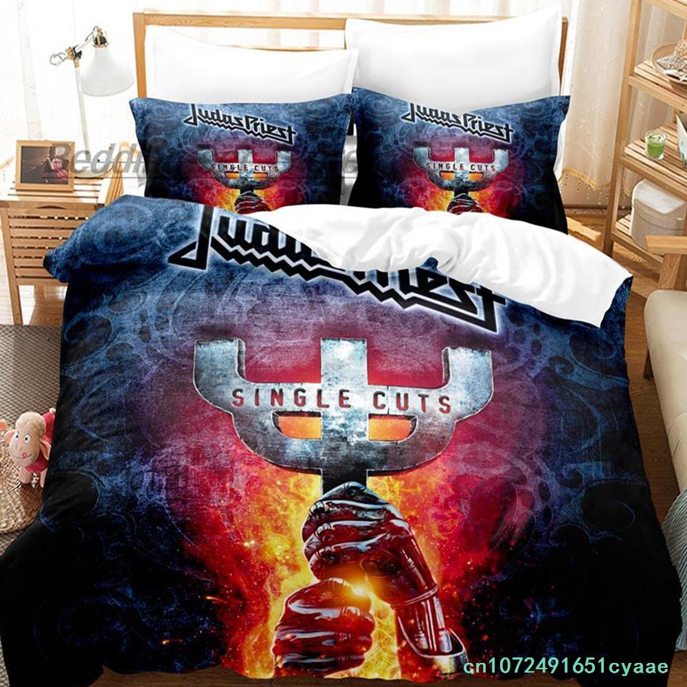 Judas Priest Bedding Set Single Twin Full Queen King Size Bed Set Aldult Kid Bedroom Duvetcover Sets 3D Print Bed Sheet Set