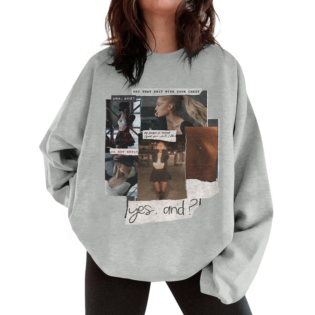 Women's Loose Printed Hooded Sweatshirt Casual Fashion Sports Sweatshirt