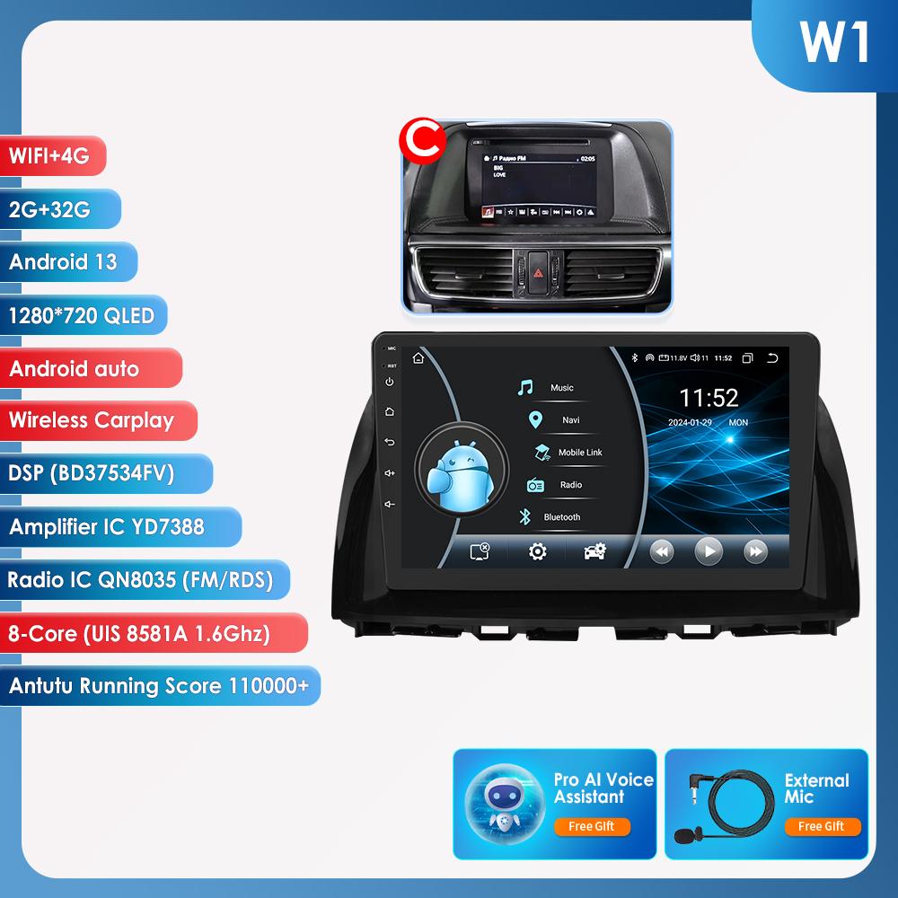 

Hizpo Для Mazda CX5 CX-5 CX 5 2012 - 2015 Автомобильный Радио Мультимедиа Видео Плеер Навигация Android 10 Нет 2din 2 Din Carplay 4G-LTE RDS Интеллектуальный DVR DAB W1 C 8Core 2G 32G AI