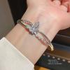 Fashion Butterfly Bracelet With 18k Gold Plating And Zirconia For Elegant Women