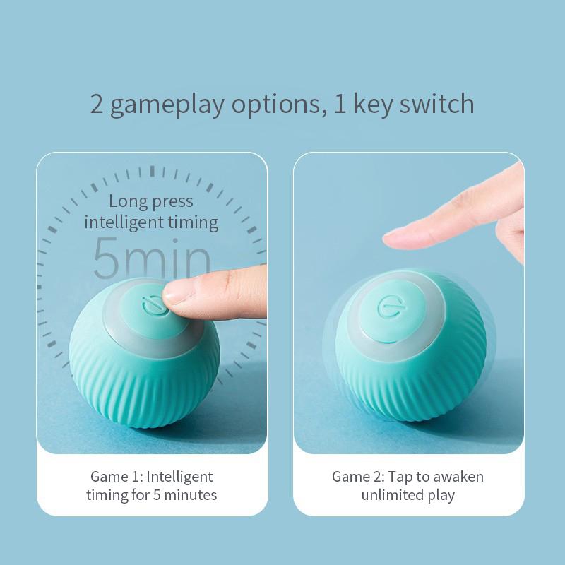 Intelligentes Katzenspielzeug, automatischer rollender Ball, elektrisches Katzenspielzeug, interaktiv, für Katzen, Training, selbstbewegendes Kätzchenspielzeug, Haustierzubehör