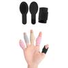 10PCS Finger Cover Finger Guard Strap Convenient Belt Ten Finger Adjustment Velcro Reusable Universal Protection Finger Hand Black