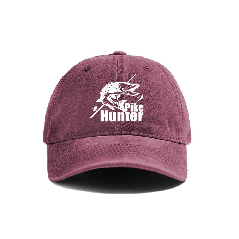 Pike Hunter Basebollkeps Sliten Keps Fiskare Unisex Fiske Unisex Retro Utomhus Sommar Justerbar Hatt MZ-168