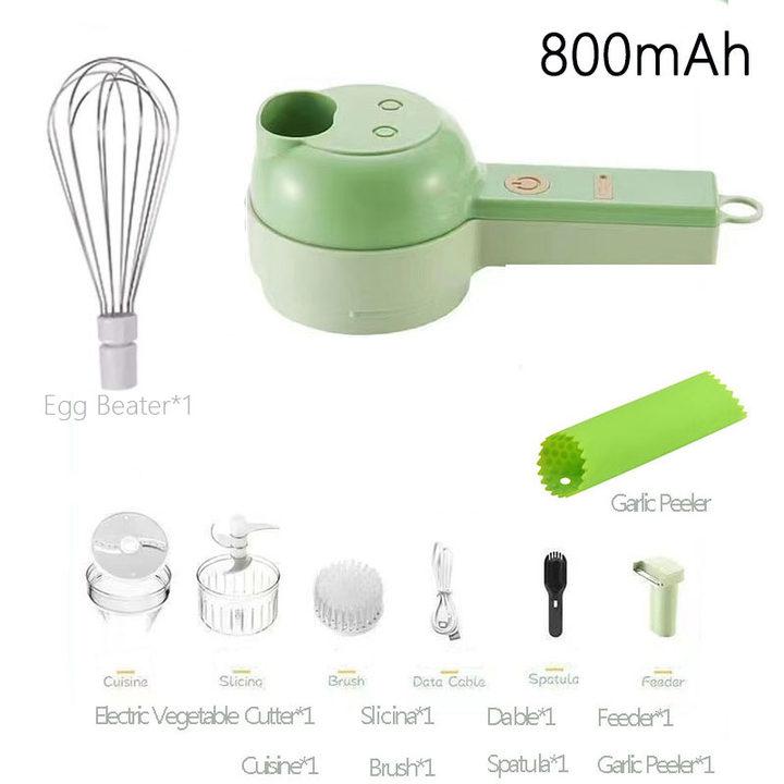 4 in 1 Handheld Electric Vegetable Cutter Wireless Food Processor Vegetable Slicer Set Pepper Garlic Mash Minced Cooking Gadgets6