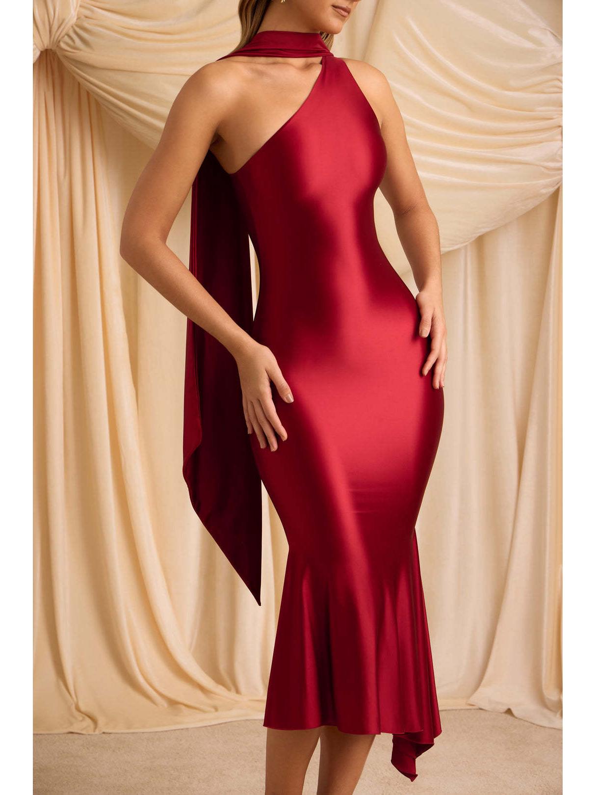 

Стильное длинное платье с открытой спиной 2026 года - Модное вечернее платье в европейском и американском стиле Medium