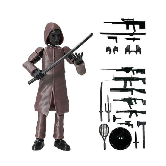 

3D-печатная фигурка робота с аксессуарами, подвижные суставы, модель персонажа из теледрамы, игрушка, шарнирная фигурка-манекен, для дома и офиса D