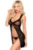 Babydoll Et String Assorti Noir After Sunset Ph0007 Blk