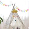 1PC Vintage Colorful Burlap Linen Bunting Flags Pennant For Happy Birthday Party Wedding Decoration Candy Bar