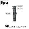 5pcs 16/20/25mm PE Pipe Barb Connector Straight Tee Elbow Plug Garden Water Hose Reducing Splitter Joint Drip Irrigation System