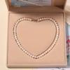 Zhuji Natural Freshwater Pearl Necklace Set: Green Water Drop Design - Perfect Mother's Day Gift