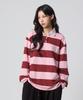 UNKNOWN PLANET Striped Rugby Collar Shirt Pink